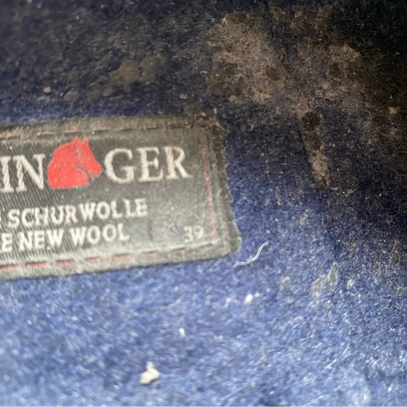 Haflinger GZL Leather Trim Grizzly Clogs 39 Navy - Picture 7 of 12